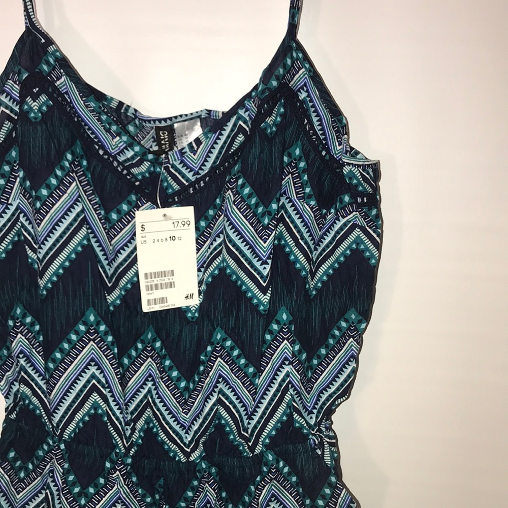 ✨blue Aztec romper